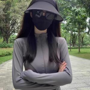 冰丝修身防晒衣女夏季薄款透气凉感户外遮阳防紫外防晒服开衫外套