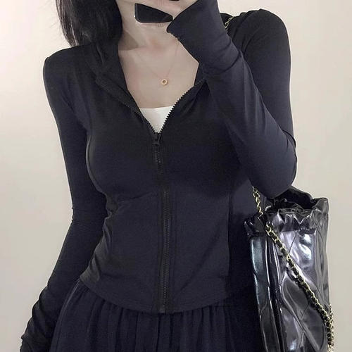 黑色冰丝防晒衣女夏季修