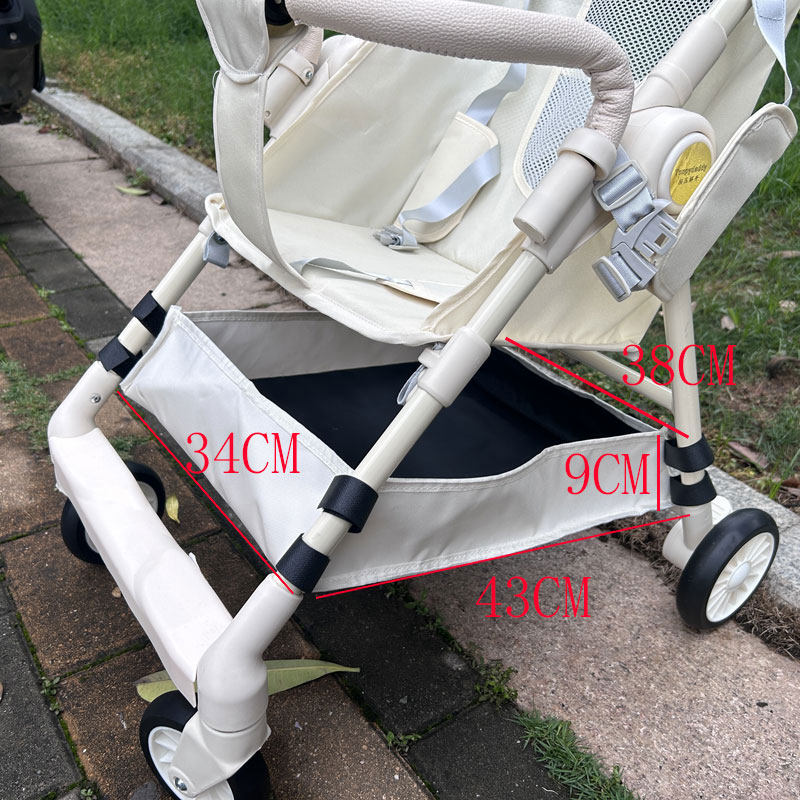 口袋溜娃车加大底篮储物蓝配件口袋便携婴儿车收纳置物篮收车免拆