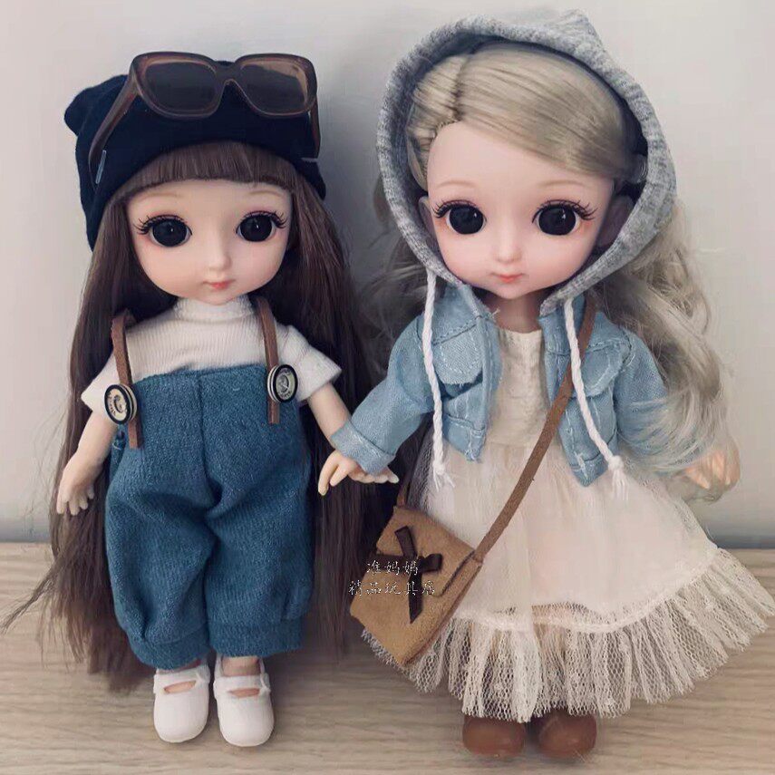 歌莉儿娃娃玩具关节活动bjd洋娃娃女孩萌娃6寸仿真换装人鱼小公主