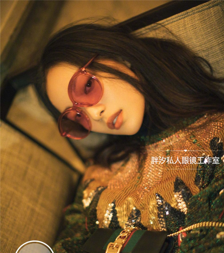 倪妮同款复古港风vintage平光镜