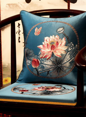 红木沙发坐垫新中式座椅垫实木餐椅太师椅圈椅海绵垫茶桌椅凳屁垫