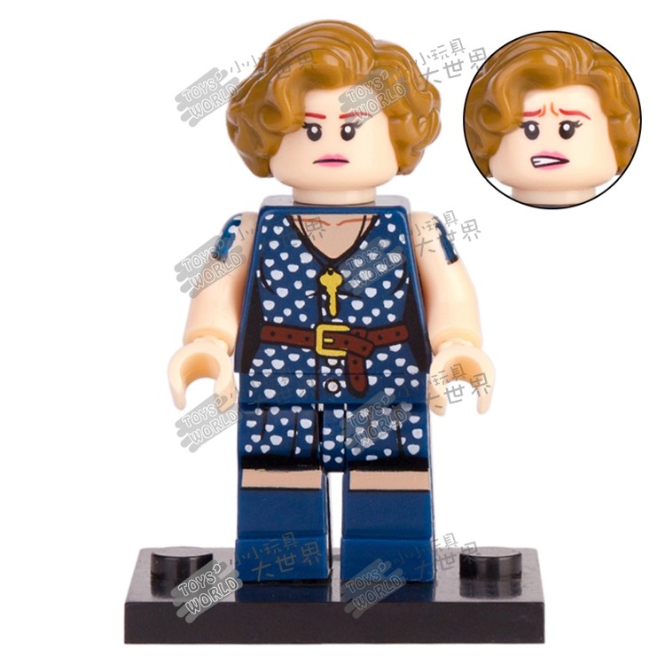 兼容乐高积木人仔恐怖片小丑回魂xp088贝弗莉第三方拼装玩具科睿