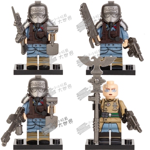 小小玩具战锤40K克里格死亡兵团帝国防卫军拼装积木人仔玩具N201