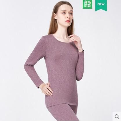 圆领轻薄弹力棉毛衫单件上衣