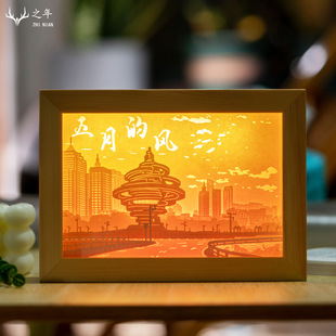 景区文创纸雕灯青岛栈桥上海北京故宫旅游纪念品活动伴手毕业礼物