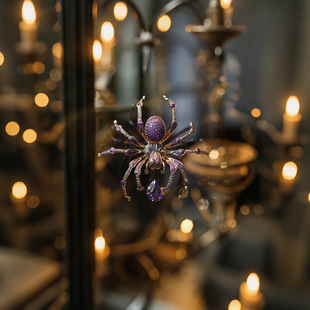 西凉妃子 原创设计蜘蛛胸针 轻奢时尚个性流行潮服西装穿搭配饰品