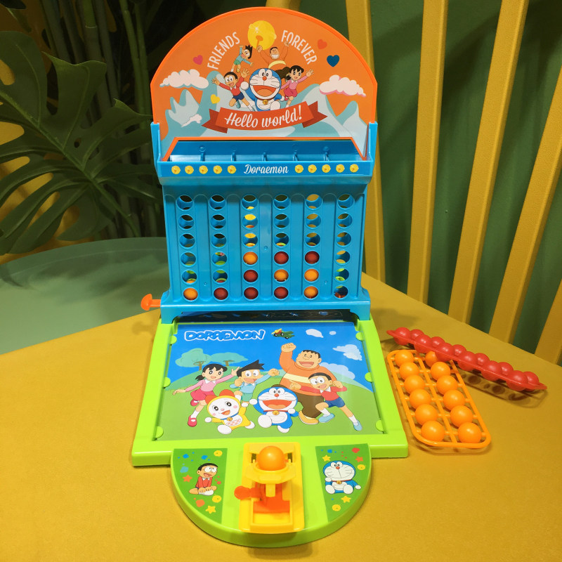 홍콩 도라에몽 도라에몽 도라에몽 도라에몽 고양이 방출 공 슈팅 머신 체인 체스 4 뱅 보드 게임 어린이 장난감