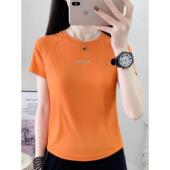 超薄柔软速干短袖 显瘦圆领上衣户外运动健身跑步快干衣 T恤女修身