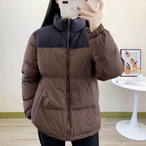 探拓户外休闲高充绒加厚保暖羽绒服女鸭绒面包服防水防风登山外套