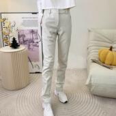 户外防风防水徒步登山裤 加厚保暖休闲直筒长裤 女秋冬季 加绒软壳裤