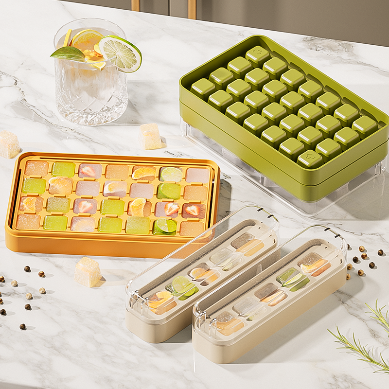 带盖食品级冻冰块模型自制冰箱