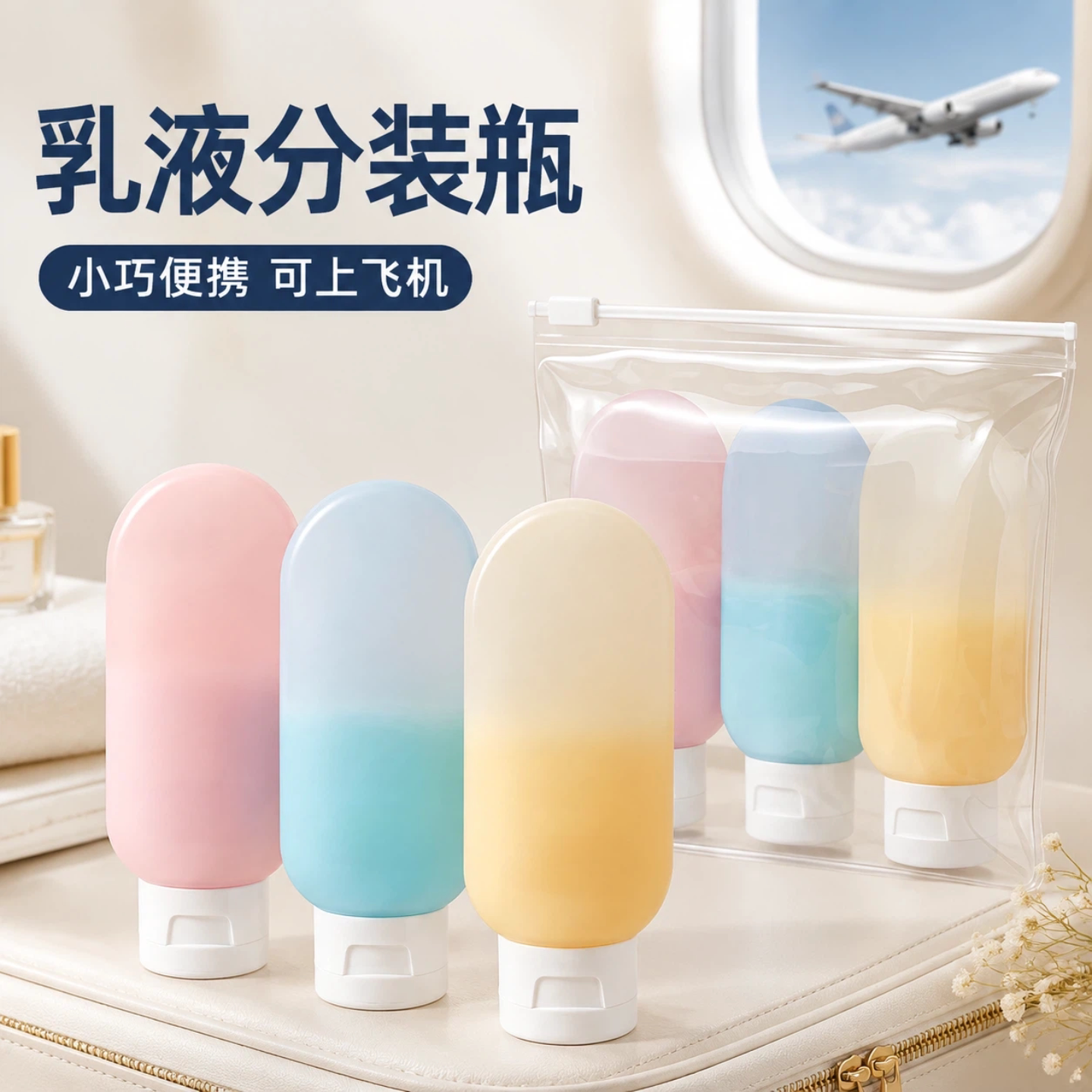 乳液分装瓶护肤化妆品洗发水沐浴露洗漱套装旅游用品便携小样空瓶