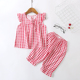 女童棉绸套装 夏季 薄款 2024新款 绵绸儿童1 4岁女宝宝人造棉两件套