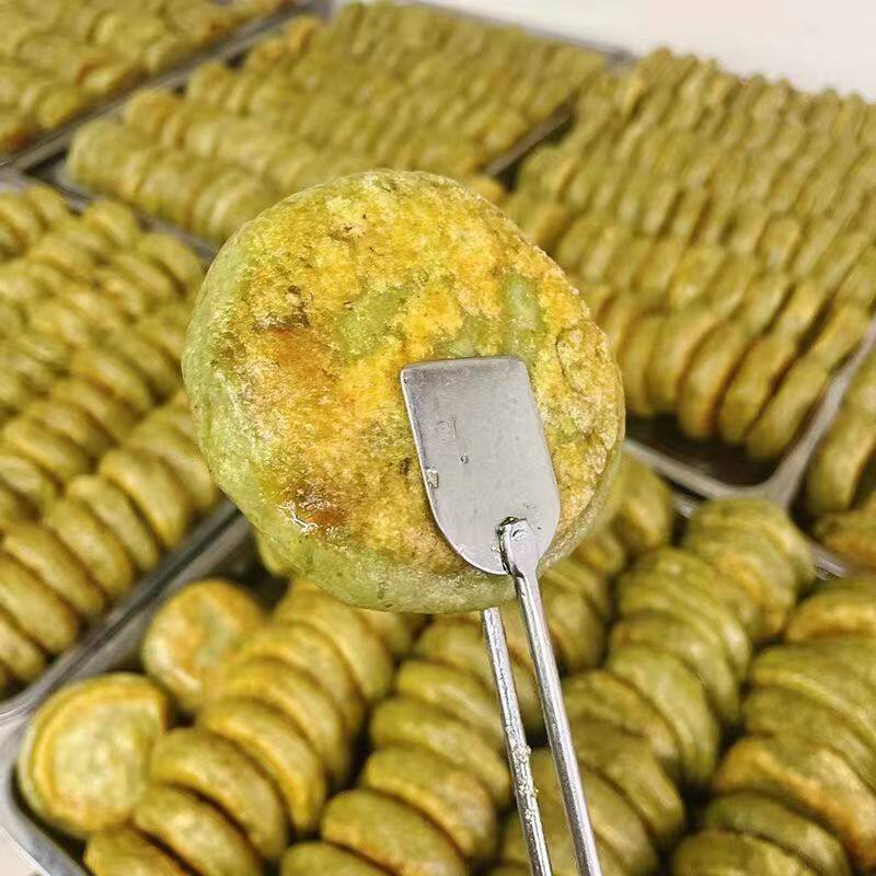 蒿子粑粑安徽皖南特产咸肉饼艾草粑粑纯手工制作清明粑粑美食小吃