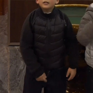 男童女童秋冬拼接轻薄内胆保暖上衣外套新款立领羽绒服校服神器