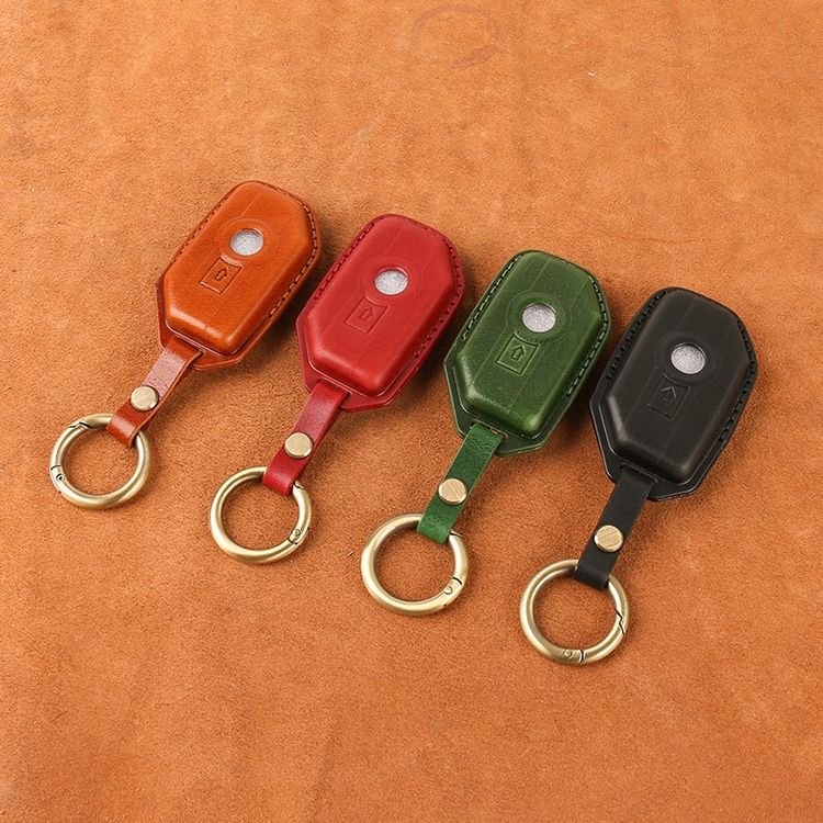 适用于宝马摩托车钥匙套R1250GS ADV水鸟c400gt750gt牛皮钥匙包扣