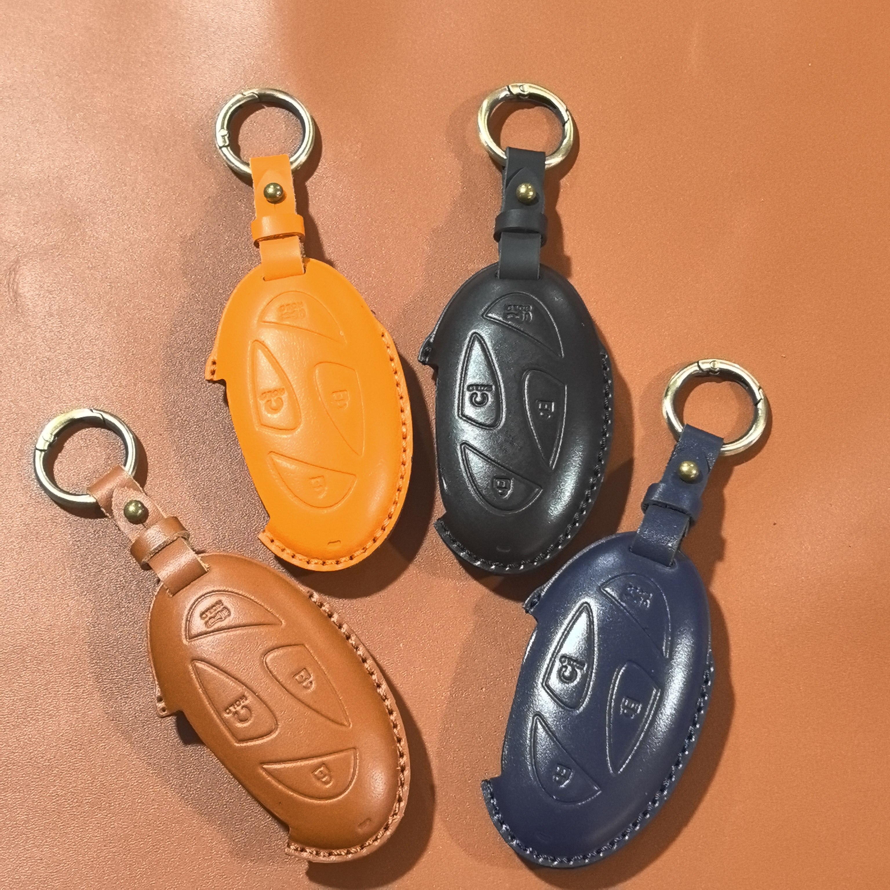 专用于现代IONIQ 6钥匙包艾尼氪6皮革款钥匙保护套五键七键钥匙套