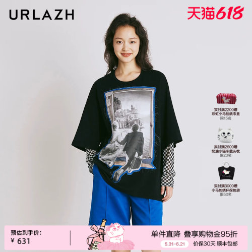 urlazh/有兰黑色长袖T恤