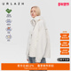 URLAZH有兰2025秋季 新款 经典 商场同款 白拉链装 饰宽松连帽外套女