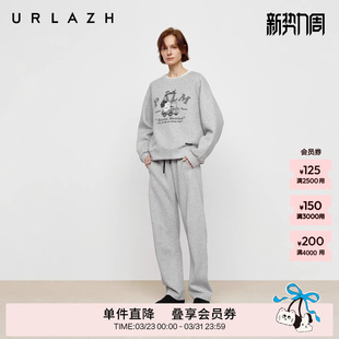 宽松双腰头休闲裤 复古浅灰香蕉裤 新款 URLAZH有兰秋季