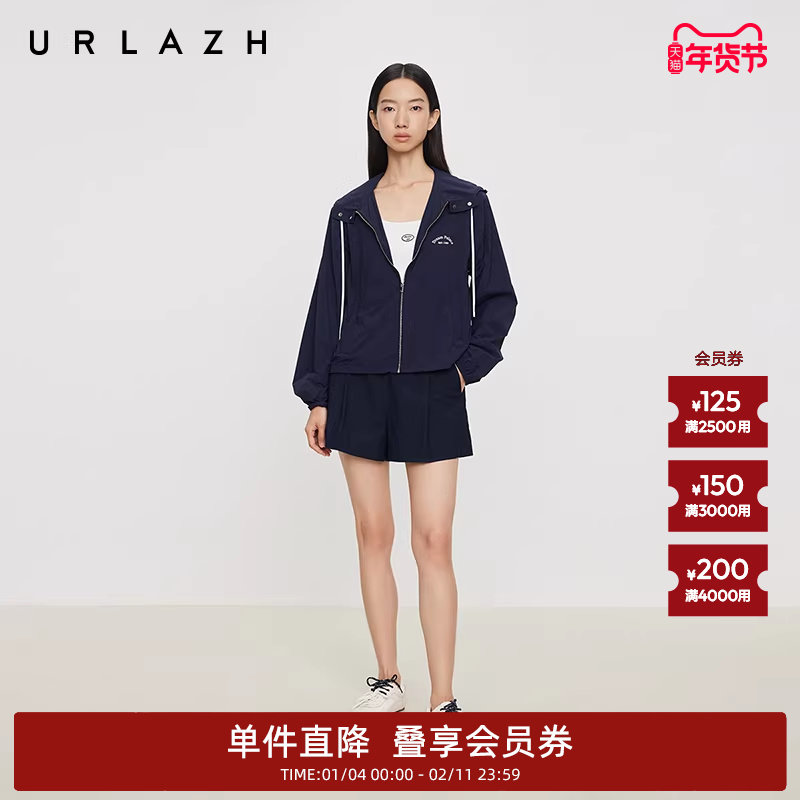 商场同款URLAZH有兰2025夏季新款复古老钱风运动休闲宽松印花短裤,女装/女士精品,休闲裤,淘宝优惠券,粉丝福利购,淘宝优惠卷