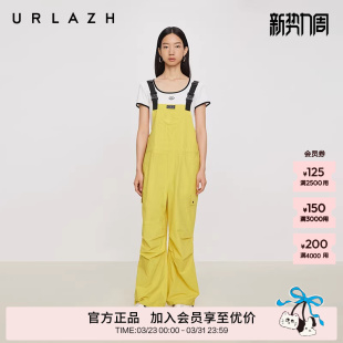 连体背带裤 芒果黄直筒户外工装 女 新款 URLAZH有兰夏季