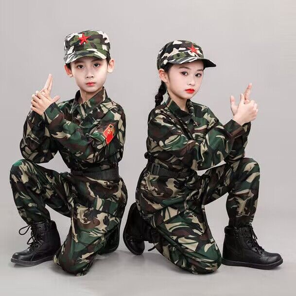 儿童迷彩服夏令营套装男童女孩中小学生训练服幼儿园迷彩演出服