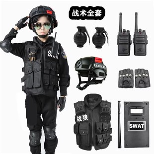 小军装 儿童警官服装 夏季 特警幼儿园角色扮演服装 警男童特种兵套装
