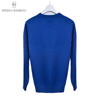 BAMBOO 打底针织衫 春竹羊毛衫 基础内搭毛衣薄款 圆领男套衫 SPRING
