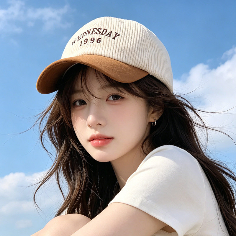 春季新款韩版时尚条纹气质鸭舌帽夏季出游防晒显脸小透气遮阳帽