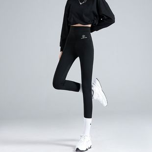 高腰鲨鱼皮打底裤女外穿秋季款紧身瑜伽裤收腹提臀显瘦芭比裤