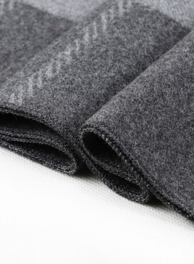 中老年灰色格子保暖围巾男 爸爸爷爷礼品男士围巾厂家 现货 批发