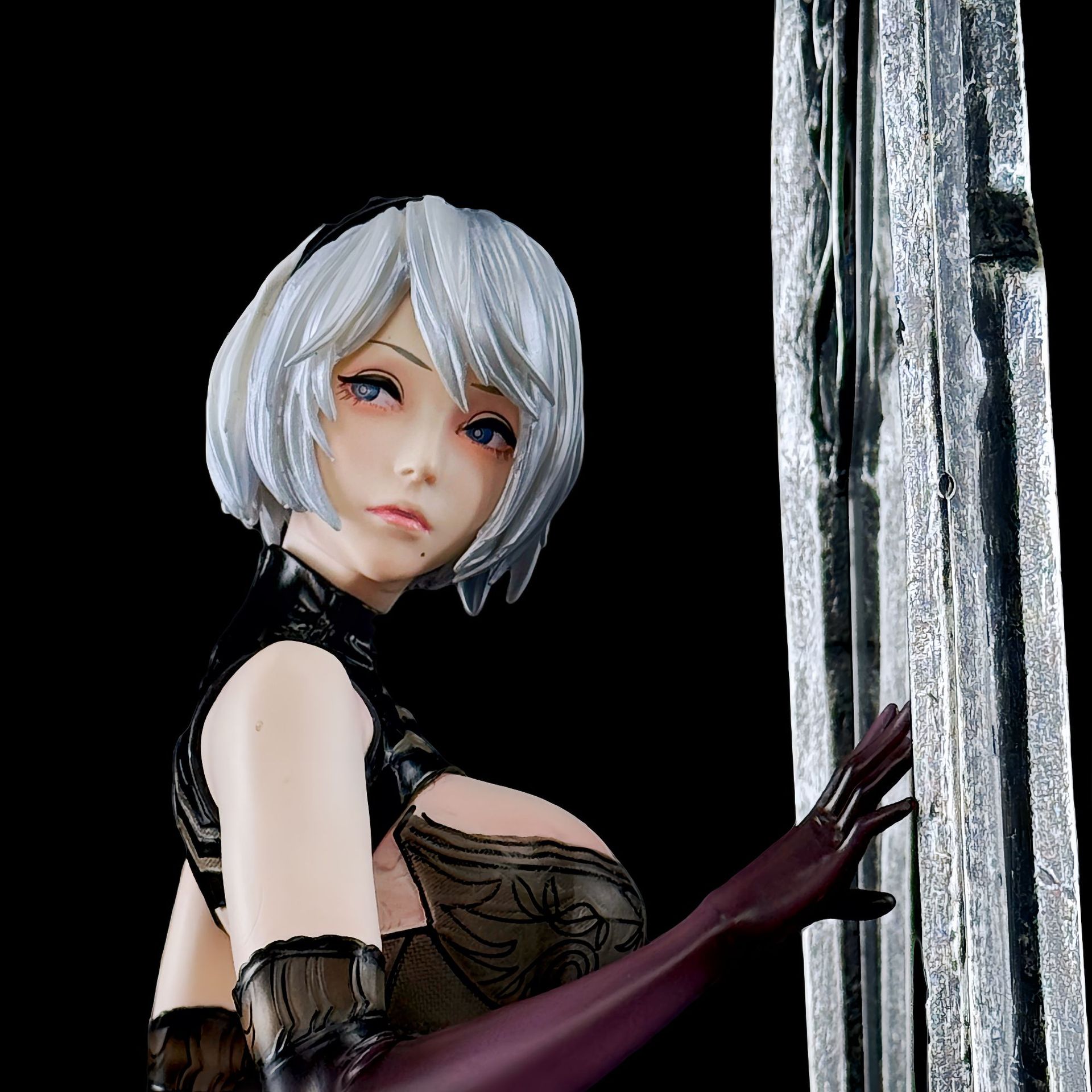 【现货】尼尔：机械纪元 DS欲系列 双头雕 2B 63cm 手办 生日礼物