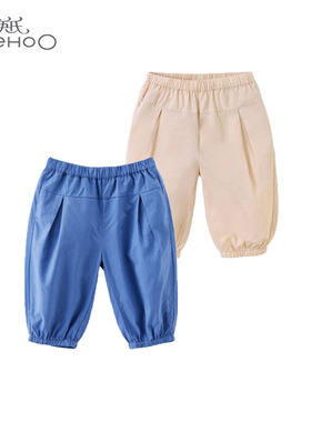 英氏儿童裤子春夏宝宝轻薄束脚休闲长裤YRKCJ22236A YRKCJ22237A