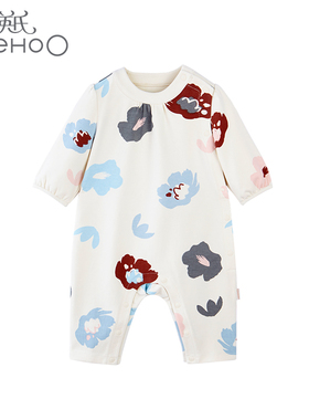 英氏春秋新品婴儿连体衣女宝宝哈衣婴童时尚洋气爬服YRHAJ31203A