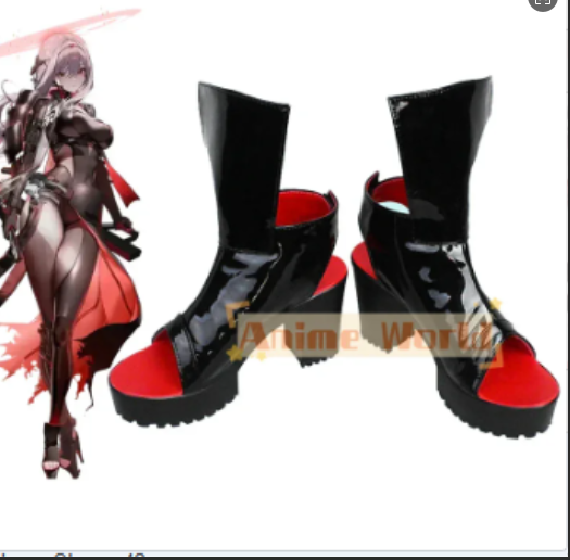 漫迷动漫胜利女神新的希望红莲暗影cos鞋COSPLAY鞋来图定制