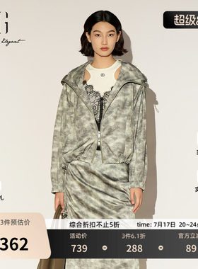 XG雪歌花版运动风短外套2026春季新款大翻领休闲户外宽松上衣女装