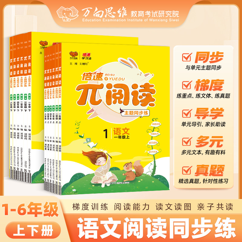 π阅读.主题同步练 语文一二三四五六年级阅读课外书必读语文阅读理解每日一练课外阅读理解强化训练