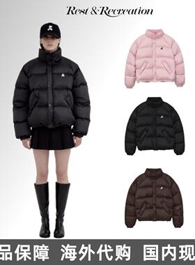 韩国正品restandrecreation羽绒服RR新款外套白鸭绒男女情侣冬季