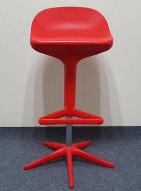 大师设计经典时尚款汤勺时尚吧椅 白色吧椅 大红色前台汤勺吧椅