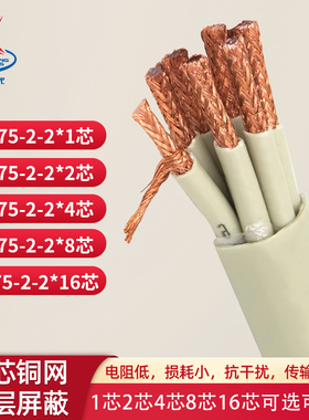 2兆2M线E1同轴电缆射频线SYV-75-2-1/2纯无氧铜DDF配线架信号线