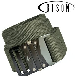 美国BISON户外腰带百帝思赞尼龙腰带金属锁扣耐磨腰包多功能皮带