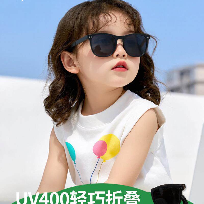 法国MIWEIKE 折叠儿童墨镜女童太阳眼镜偏光男童户外宝宝防紫外线