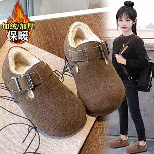 英国Next Rtrx 女童男童勃肯鞋秋冬新款儿童棉鞋皮鞋软底加绒鞋子