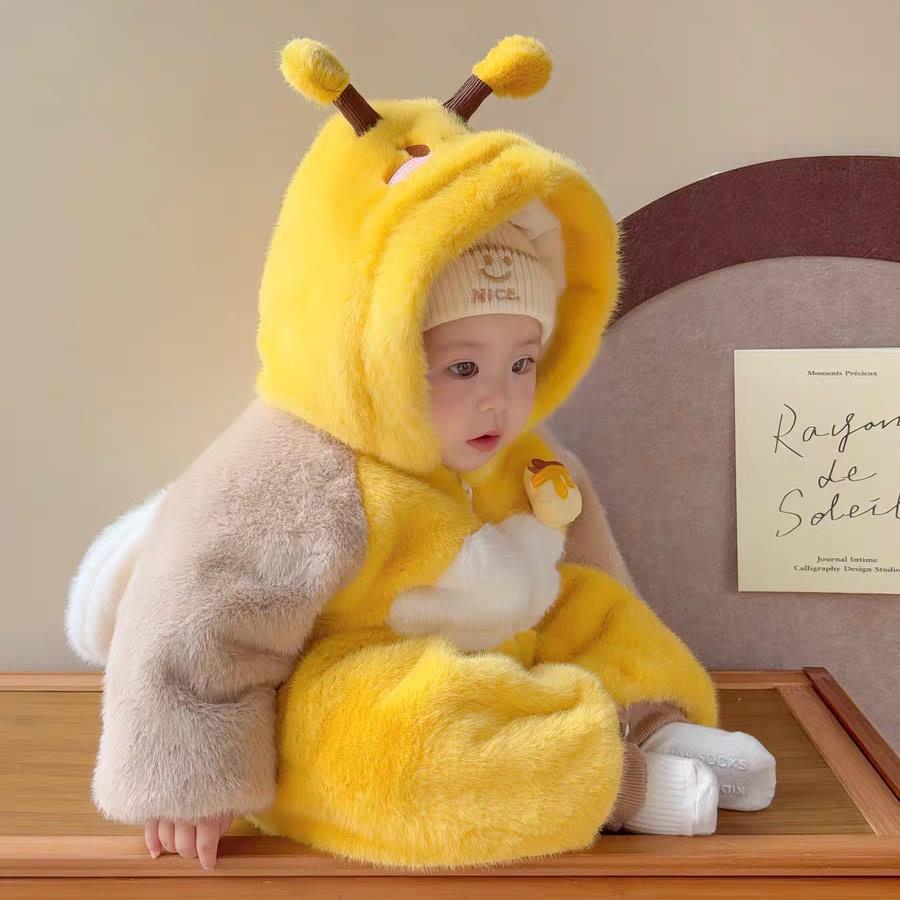 英国婴儿宝宝冬季超萌保暖外出服