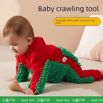 英国Next Rtrx 宝宝爬爬服拖地爬行服婴儿连体衣防着凉防脏罩衣