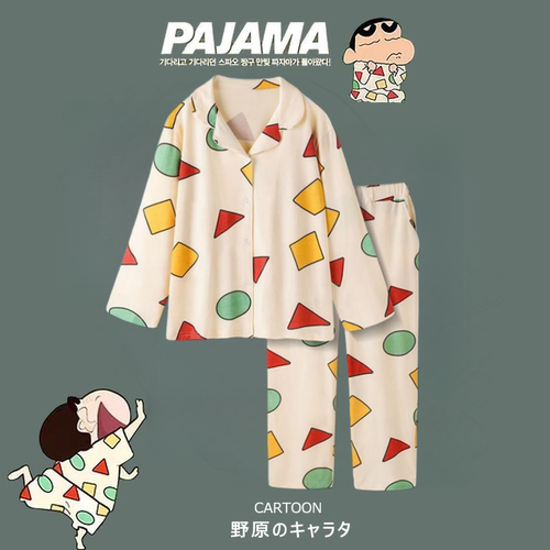 英国蜡笔小新春秋纯棉家居服套装