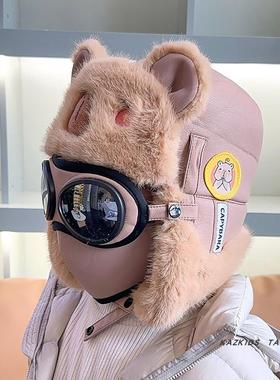 英国Next Rtrx 儿童面罩一体护耳帽东北防寒帽子雷锋防风口罩秋冬