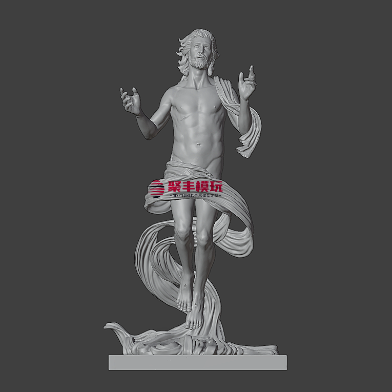 西方人物雕塑STL文件3D模型打印圣人三维立体图纸STL数据